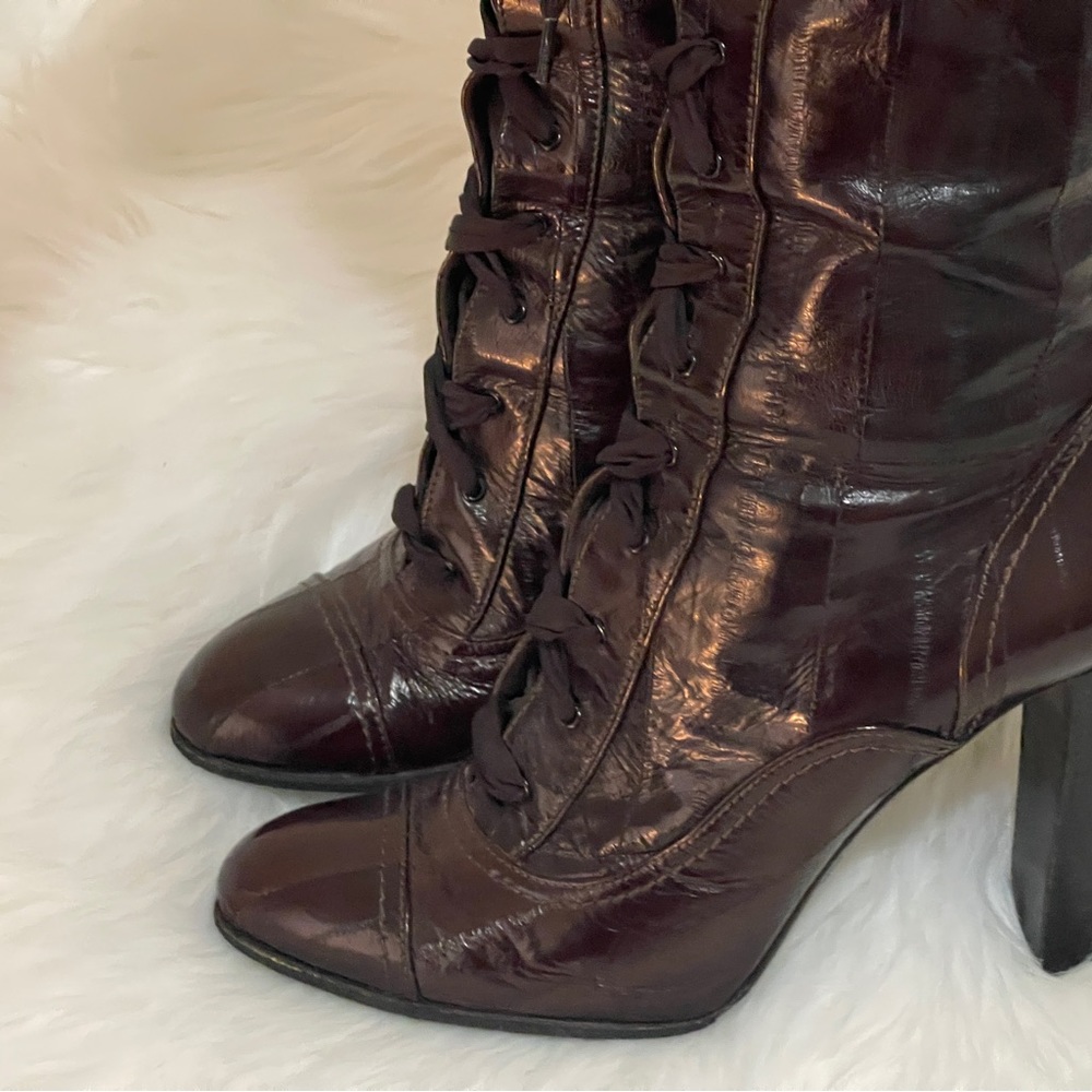 Burberry vintage Eel skin boots - Picture 15 of 15